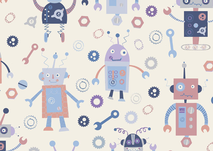 Robots, Creative Orange - Twist&Fit Roller Blind - Image 6